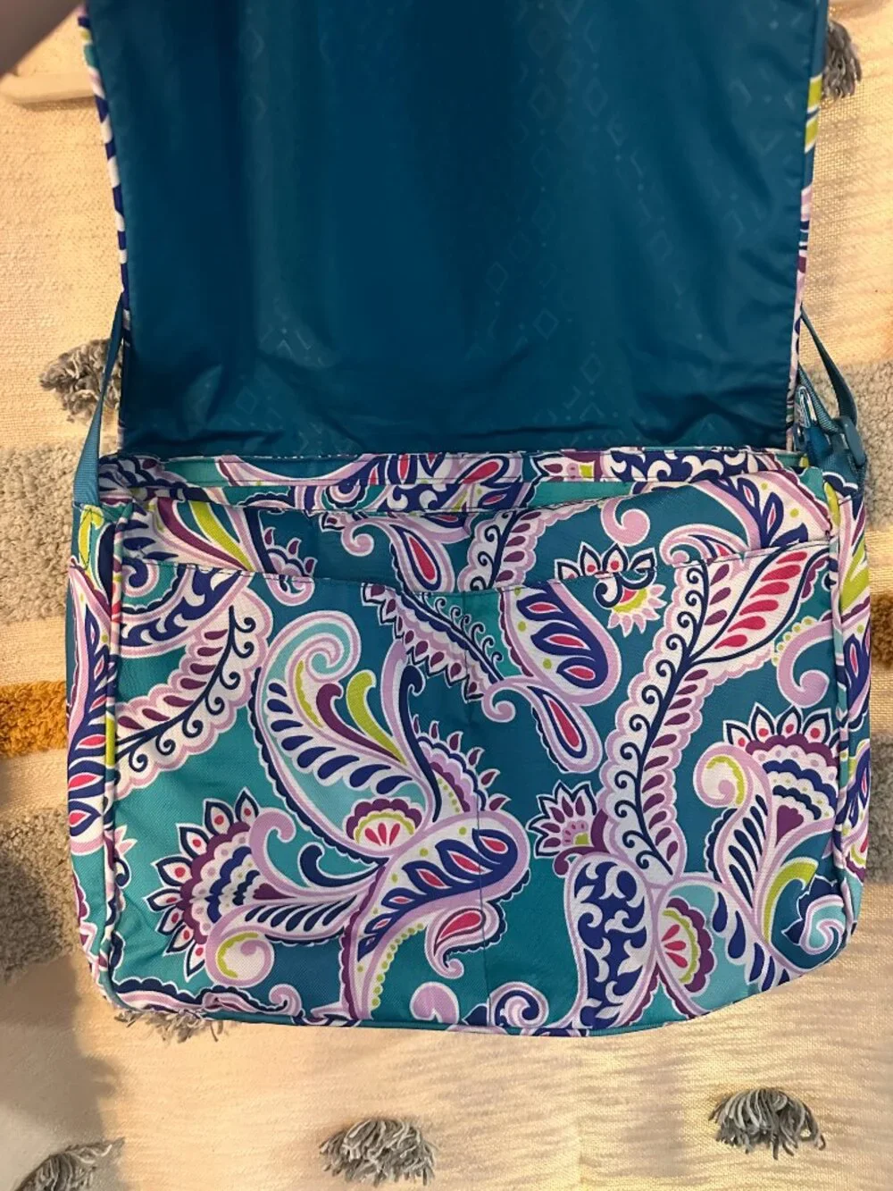 Vera Bradley Waikiki Paisley Print Laptop Messenger Bag
